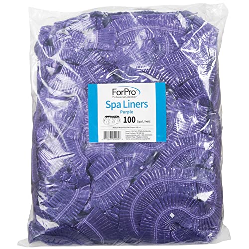 Image of ForPro Spa Liners, Fit All Pedicure Spas, Disposable Pedicure Liners, Purple, 100-Count (Pack of 2)