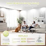 YindaLux Zestaw 6 modułów LED 230 V z możliwością ściemniania, ekstra płaskie Ø50 x 23 mm, 6 W 600LM IP44, kąt 120°, zamiennik GU10/MR16, 3 kolory 2700K/4000K/6500K, do montażu punktowego