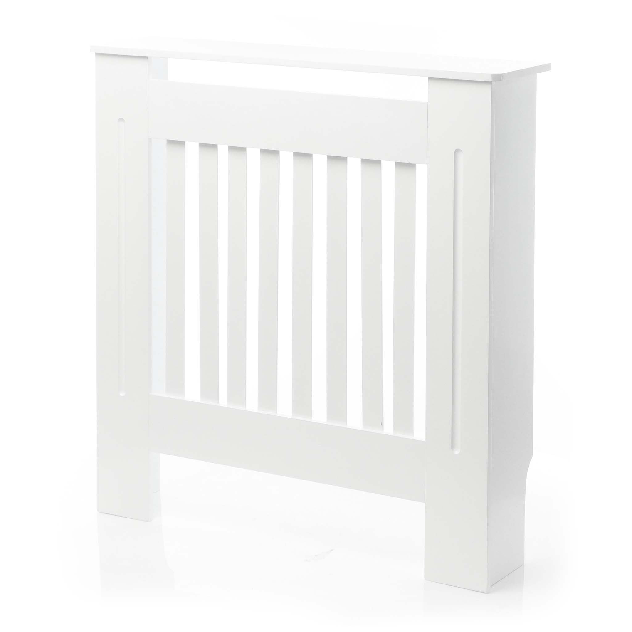 Cubre radiador Color Blanco 78x19x82cm Tablero MDF Cubierta radiador calefacción Moderno