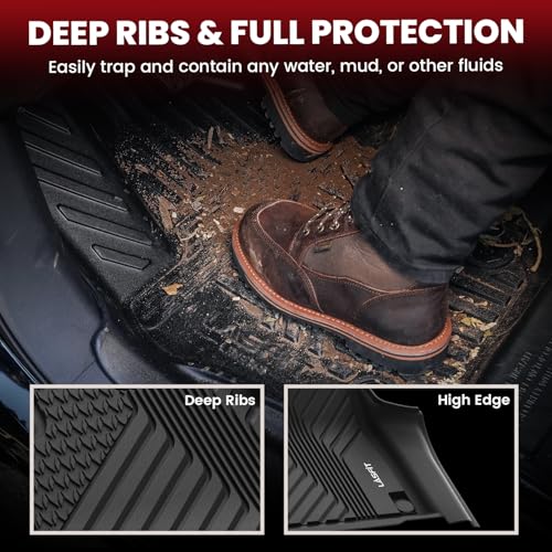 Image of LASFIT Floor Mats & Trunk Mat & Backrest Mats for Acura Mdx 2022-2026 | for 2022-2026 Acura Mdx Full Set Mats, Premium TPE Liners, Custom Laser Fit, Full Edge Coverage, Refined Protection