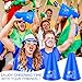 Halloscume 24 Pcs Blue Cheer Megaphone We're #1 Cheers Mini Party Noisemaker Toys Small Plastic Megaphone for Cheerleader Cheerleading Party Favors Sports Match Game Outdoor Activities