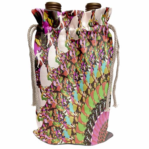 3dRose Wine Bag - Abstract Disc Golf Putter - sports image features colorful frisbee disc golf puttter Designs Disc Golf