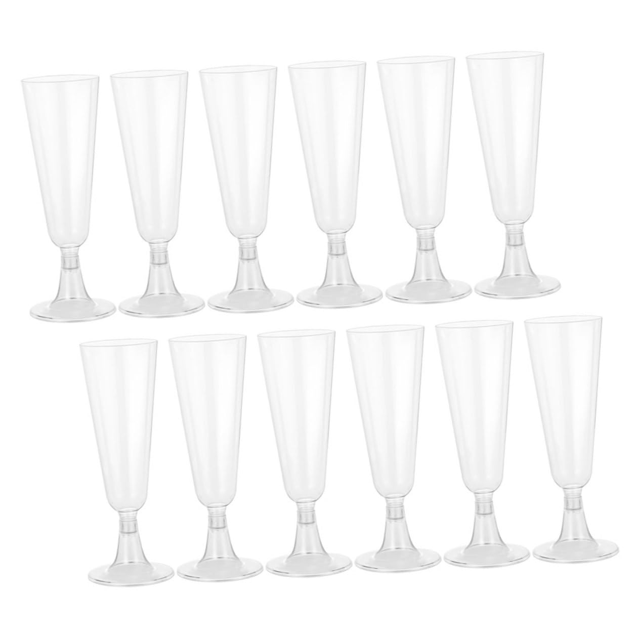 AUTSUPPL Wedding Day Es 150ml Plastic Flutes Disposable Drinking Toasting Goblets