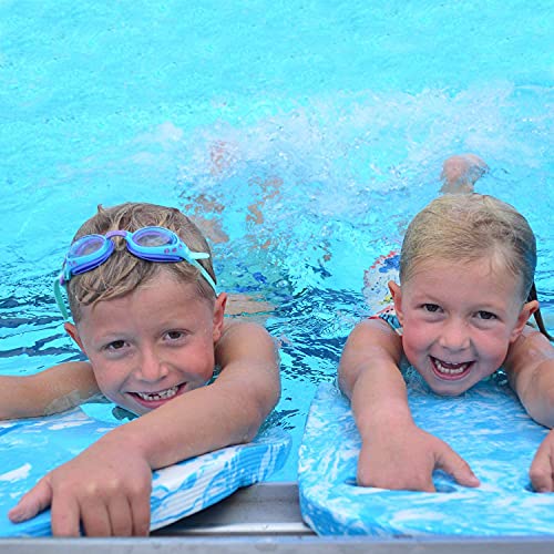 Toysharing Kickboard Foam Swim Board Easy Grip Pool Kick Boards Durable Swim Kick Boards Easy Learning Safety Kickboard for Pool Swimmers Adult Kids Child Training Blue - Thumbnail 4