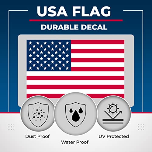 Image of IGNIXIA American Flag Decal, USA Flag Car Stickers 5x3 Inches American Flag Sticker (Pack of 10) Support US Military Waterproof Bumper Stickers, USA Window Stickers (USA Flag)