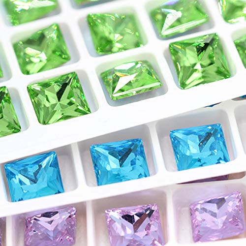 Amazon | K9 ガラス製 ラインストーン 手芸用ビジュー パーツ 正方形