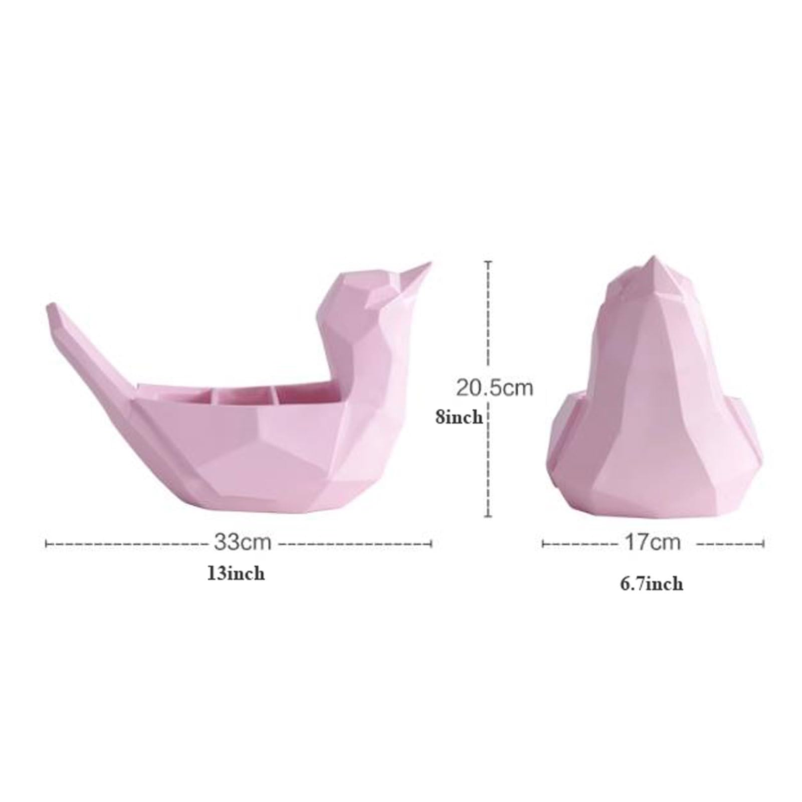 Porta Telecomandi Organizzatore porta telecomando dal design di uccelli con 3 scomparti, decorazione da tavolo scultura statua di cartone animato figurine di animali, scatola di immagazzinaggio multif