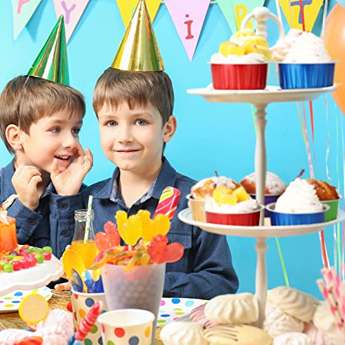 150 Pcs Aluminum Foil Baking Cups With Lids 5 Oz Disposable Ramekins For Baking Aluminum Pans Dessert Baking Cups Holders Muffin Tin For Bakery Birthday Wedding Party, 6 Colors #TOP5