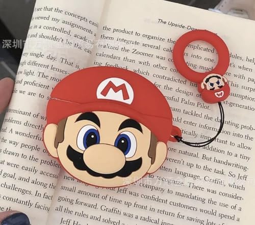 Image of Emoh Roced Case for AirPodS 4 (2024) with Keychain (ANC), Cute Cartoon Shockproof Protective Cover Compatible with Apple AirPods 4th Generation 2024 for Women and Boys (MarI0)