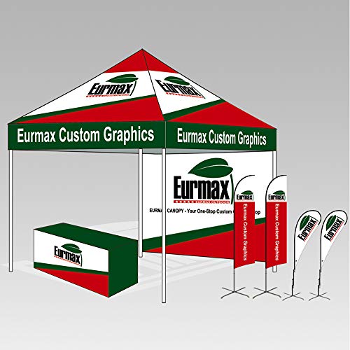 Eurmax Usa 10'X10' Ez Pop Up Canopy Tent Commercial Instant Canopies With Heavy Duty Roller Bag,Bonus 4 Sand Weights Bags (Red) #TOP5