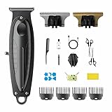 AHUKARUR Men's Cordless Electric Hair Clipper and Trimmer Set, Sharp Blade Does not Clip or jam Hair, can Control Hair Length, Black