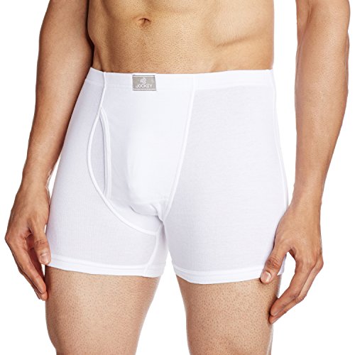 Image of Jockey 8008 Men's Super Combed Cotton Rib Solid Boxer Brief with Ultrasoft Concealed Waistband