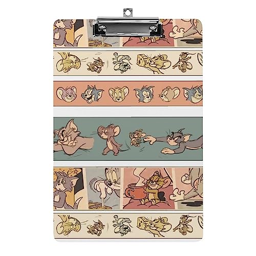 トムとジェリー プレートクランプ A4用紙保持するファイルクランプクリップ 会議用パッド 書類の収納ができる 机上用品 Moiiss文具収納 A4厚板クランプ プラスチックプレートクリップ オフィス 文具ボード クリップボード用箋挟