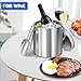 CAOANTRY Ice Bucket with Lid & Tong- Well Made Insulated Stainless Steel Keep Ice Frozen Longer - Ideal for Cocktail Bar, Parties, Chilling Wine, Champagne - 2 Liter (Stainless Steel)