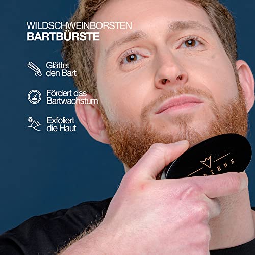 Sapiens BarberShop Bartpflege Set für Männer - Bio Bartöl und Bio Bart Balsam Cosmos Organic Zertifiziert - Bartkamm und Bartbürste, Bartschere, Reisebeutel - Beard Care Kit Made in EU - Image 5