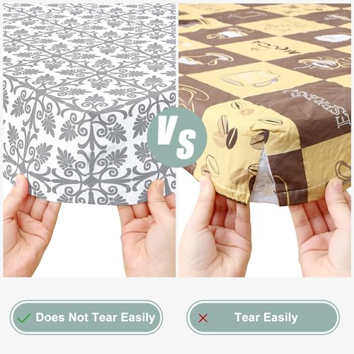Image of misaya Picnic Table Cover with Bench Cover, Waterproof Elastic Fitted Tablecloth for 5 Foot Tables, Rectangle Washable Polyester Tablecloths for Picnic, Camping, Outdoor (Grey, 30 inch x 60 inch)