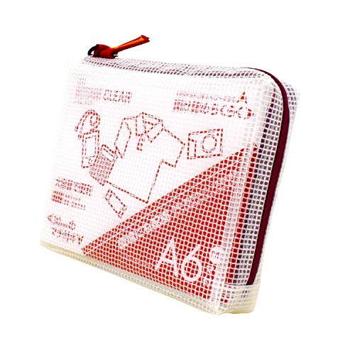 ノータム メッシュケース マチ付き クリア A6 レッド UNCM-A6#19