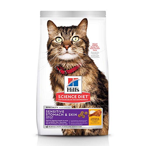 Hill’s Science Diet Dry Cat Food, Adult, Sensitive Stomach & Skin