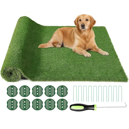Sturdum Artificial Grass Turf 4X10 Ft, 1.38' Thick Fake Grass Rug, Three-Tone Synthetic Turf With Drainage, Outdoor Grass Mat For Backyard, Patio, Dogs &Amp; Golf Practice