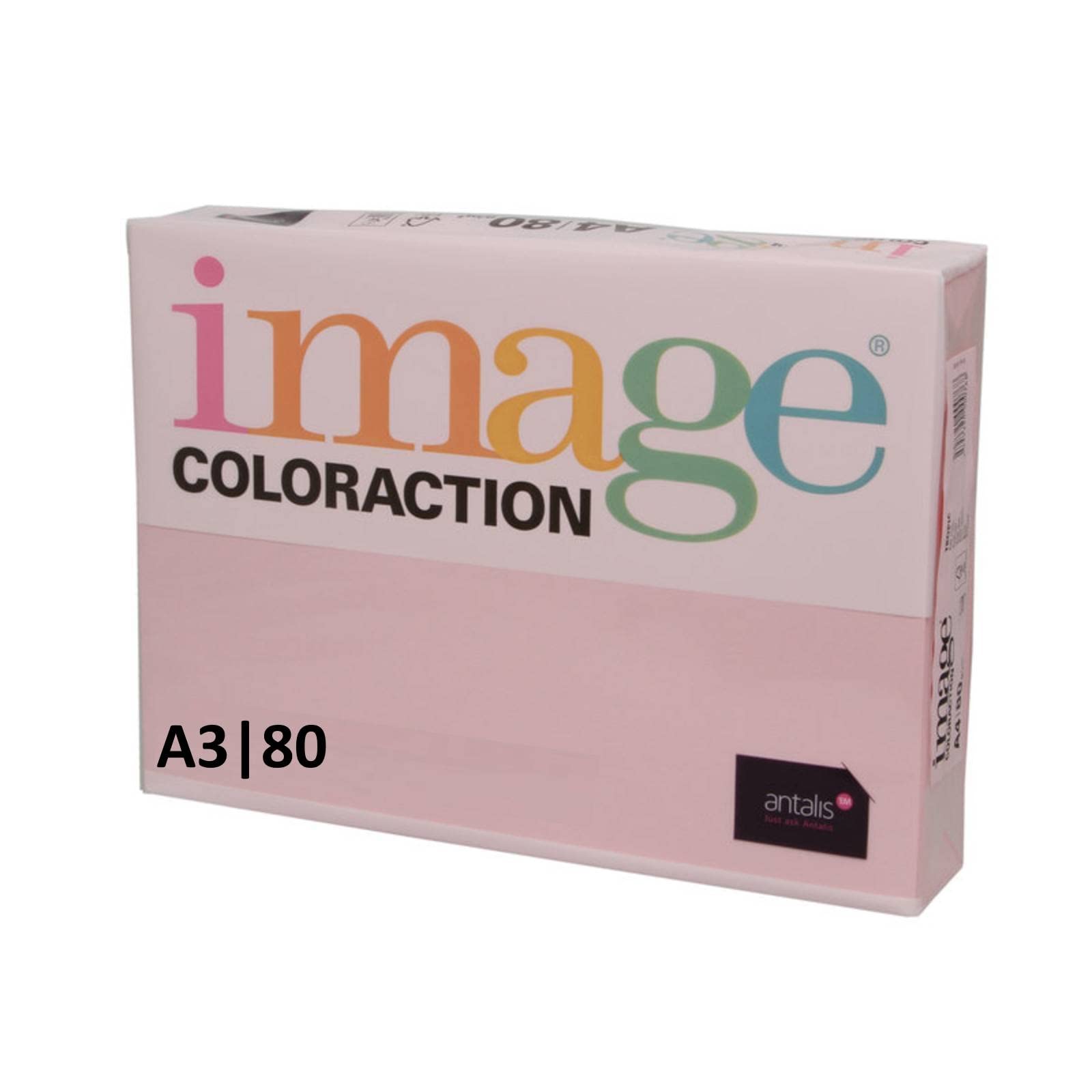 A3 Image Coloraction Coloured Paper (A3 297mm x 420mm) 80gsm Tropic (Pale Pink) - 500 Sheets