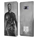 Head Case Designs sous Licence Officielle AMC The Walking Dead Abraham Exposition Double Coque en Cuir à Portefeuille Compatible avec Samsung Galaxy S8
