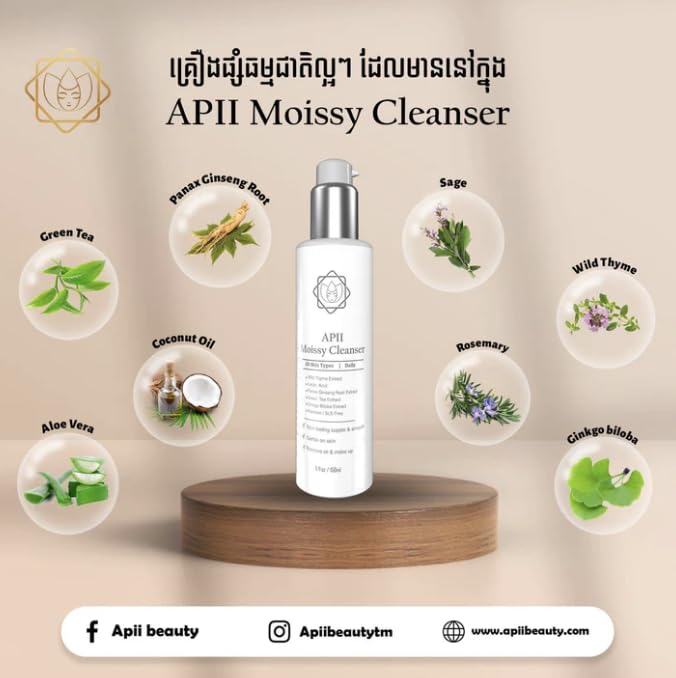 APII Moissy Cleanser | All Natural Daily Use Cleanser | Facial wash | Gentle Yet Effective| 150ml - Image 4
