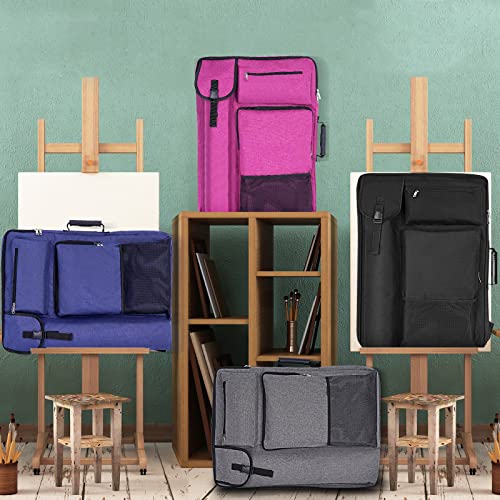 Image of TreochtFUN Art Bags for Supplies Portfolio Case 19 X 25.5 in Medium | for Storage A2 Canvas Board A3 Sketchbook - Carrying Artwork with Backpack & Tote-handle