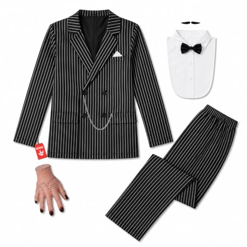 Morph Pinstripe Patriarch Suit Hand Costume Men XXL
