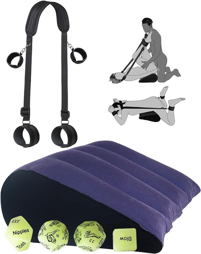 Sex Furniture for Bedroom Over The Door Swing for Adults Sex Slingshot Swing for Adults with Sex Dice Set Adjustable Position Support Sex Pillow Adult Toys Kinky Play for Couples Women Sweater