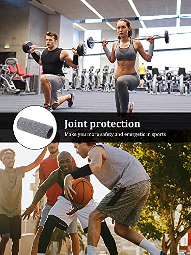 sumind 8 pieces 6 inch wrist sweatband sports wristbands tennis elastic athletic wristband for men and women wide wrist protection band long size for basketball running