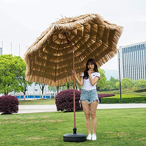 Parasol en paille artificielle haut de gamme à structure renforcée - 5
