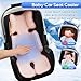 Kaseeous Baby Car Seat Cooling Pad, Mink Dot Carseat Cooler Mat for Girls Boys, Stroller Pad with 3D Breathable Mesh, Multifunctional Infant Insert Liner for Summer