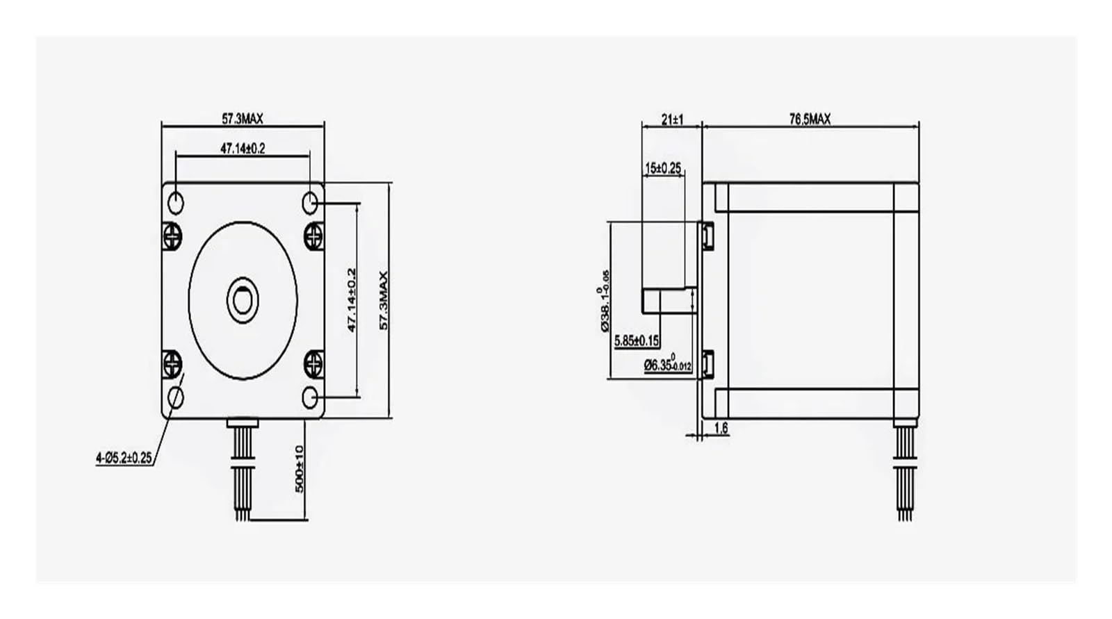 Nema 23 Silnik krokowy i sterownik Open Loop Kit 1,9 Nm (7,626.0 g.in) 1.0-4.2A 20-50VDC do CNC