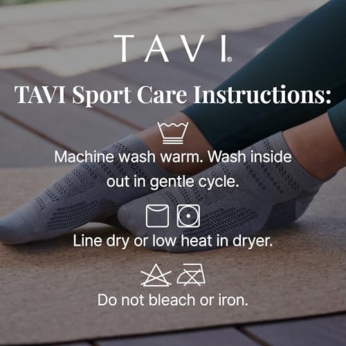 Image of TAVI NOIR No Show Ankle Socks for Women - Cushion Low Cut Atlethic Anti Slip for Active Sports, Workout Breathable Socks