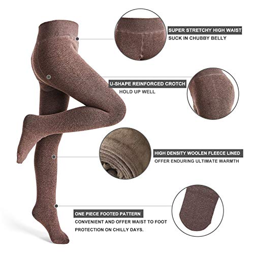 HowJoJo Girls Fleece Lined Leggings Warm Winter Footed Tights High Waist Leggings Pants2