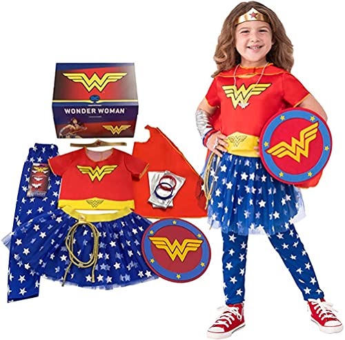Rubie s Imagine Girl s Wonder Woman Dress-Up and Super Hero Play Trunk, Multi-Costume Role Play, Small