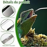 AEIOPRS 2 pinces d’alimentation inox 27 cm droite et courbe photo 3