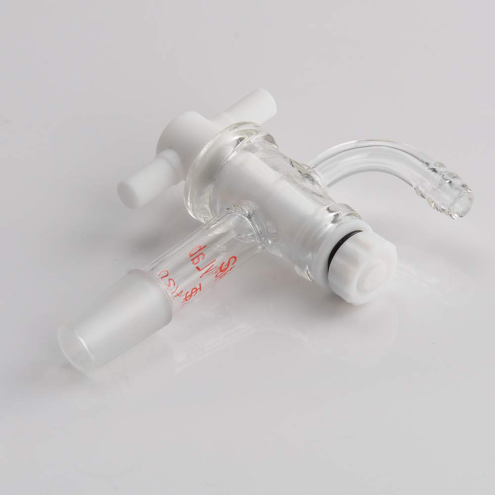 StonyLab Vacuum Flow Control Adapter with PTFE Stopcock, 14/20