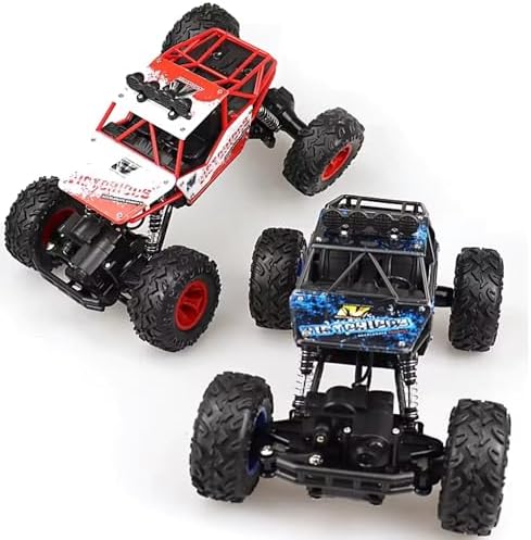 Giffy / 1:16 Ölçek 4x4 Uzaktan Kumandalı Rock Crawler Off Road Aracı 4 Çeker Şarjlı 20 Dk Kullanım Kırmızı Ve Mavi Oyuncak Off Road Araba (Mavi) - Görsel 4