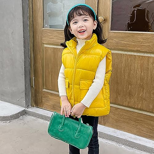 Toddler Vest Baby Girl Boys Sleeveless Puffer Plush Vest Sherp𝐚 Waistcoat Solid Zipper Outerwear with2