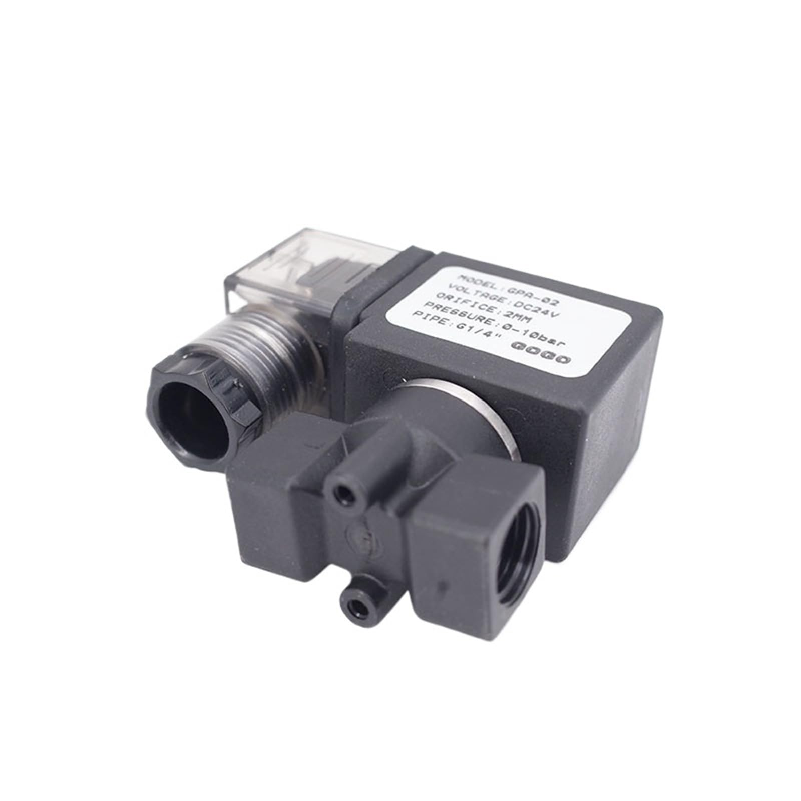 2-drożny mini zawór magnetyczny z tworzywa sztucznego NBR/EPDM/FKM 1/8 1/4 cala otwór 2 mm normalnie zamknięty GPA-02 zawór wodny 10 bar 220 V 12 V 24 V (NBR_AC24V_D11011)