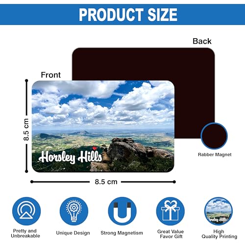 Image of Elegant Fridge Magnet with Themes |Rectangular Size Refrigerator Magnet with Magnetic Rubber Back | Pack of 1, 8.6cm X 5.4cm (Horsley Hills)
