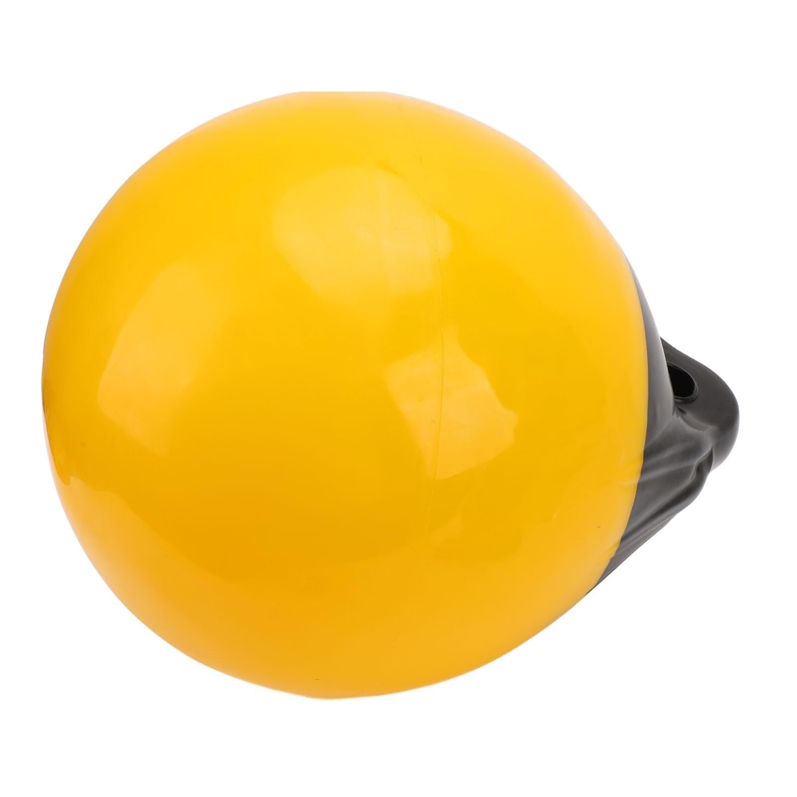 Parabordino 300x350mm, PVC 3,8mm, Alta lucentezza, per Yacht Barca a Vela | Parabordino in PVC alta lucentezza nero e giallo, spessore 3,8mm, resistente a acqua salata, UV, gelo, oli.