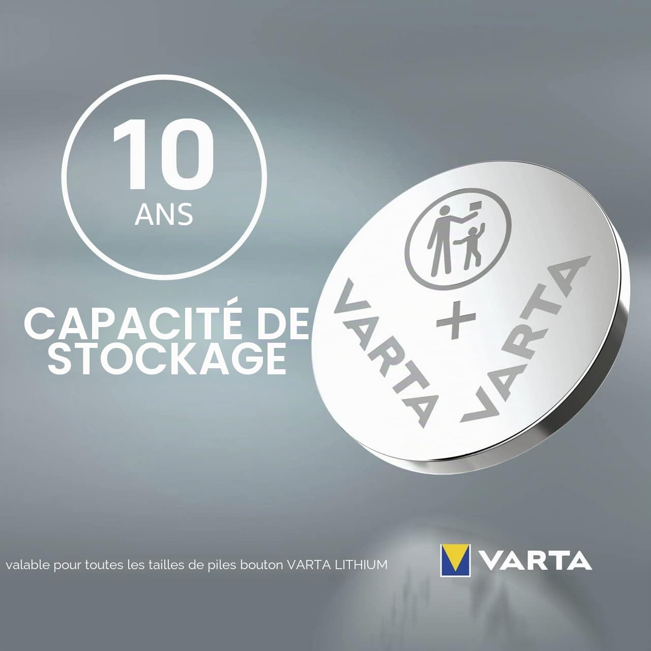 VARTA Piles Bouton CR2430, lot de 2, Lithium Coin, 3V, emballage sécurisé pour les enfants, pour petits appareils électroniques - clés de voiture, télécommandes, balances