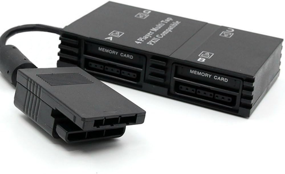 Multitap for PS2, 4 Player Multi-Tap Adapter Connector for PlayStation 2 PS2