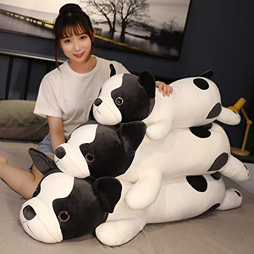 Simpatico Bulldog Francese Peluche Giocattolo Realistico Bugiardo Bulldog Cane Cuscino Peluche Animale Farcito Bambola Camera Decor per Bambini Regalo 100cm Bulldog