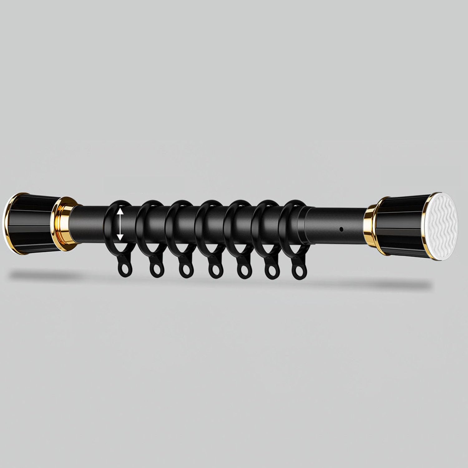 GLDYTVF Adjustable NoDrill Curtain Rod 40500CM Expandable Tension Rod forBathroom Divider & Closet Available in Black White Grey (2.6m3.5m)