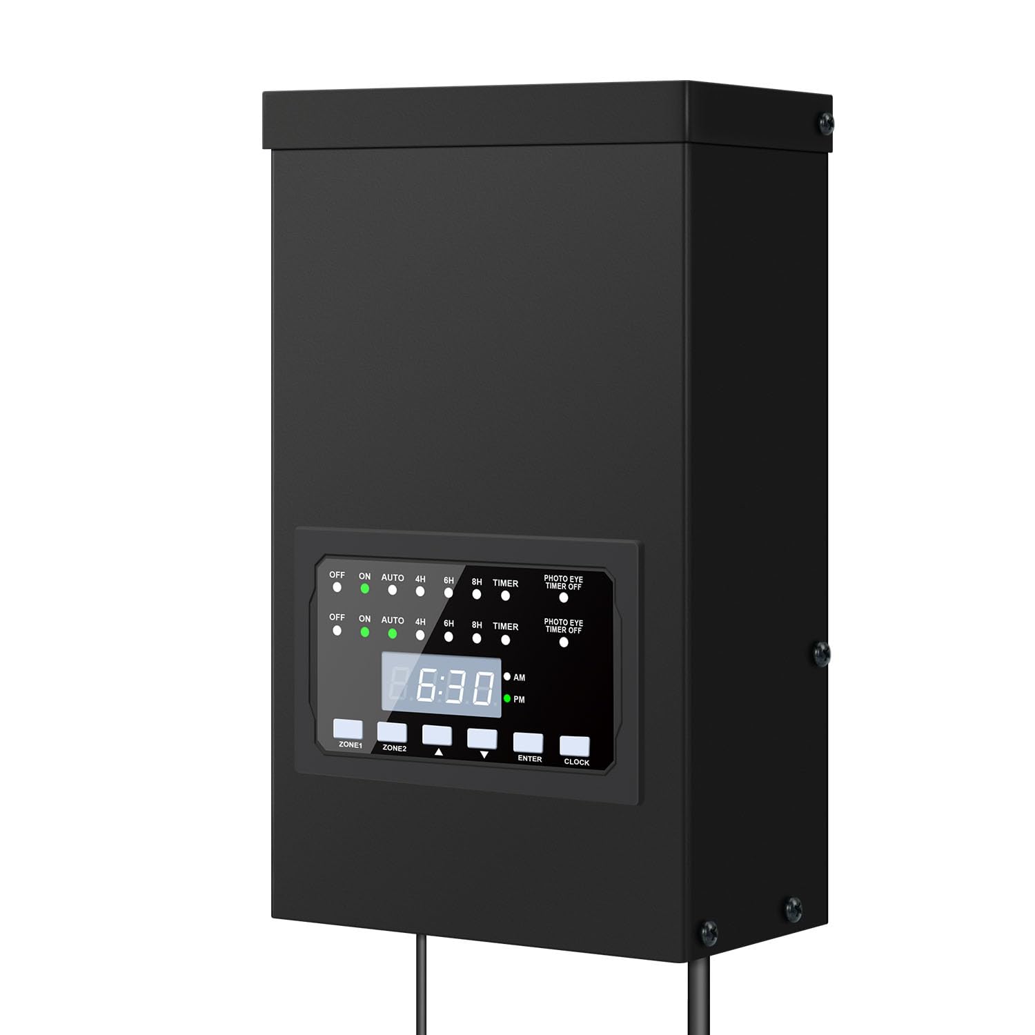 ZHENGXI ELECTRIC Trasformatore a bassa tensione da 300 W per illuminazione paesaggistica, 2 uscite controllate individualmente da 220 V a 12 V/14 V con timer e sensore di luce