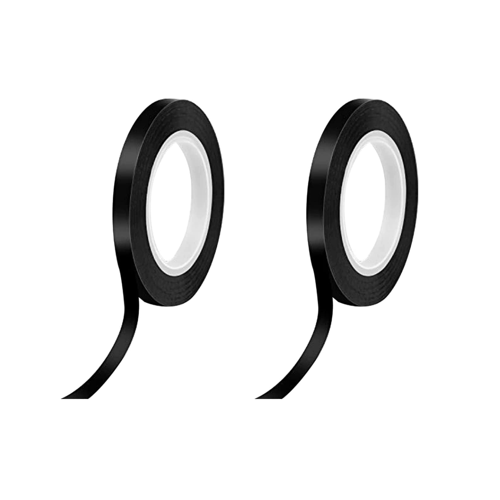 2 Pcs Whiteboard Tape Grid Marking Tape, White Board Tape Lines for Gridding, Marking & Crafting - Self-Adhesive PET Material for School, Office & Home Use (Black, 3mm x 50m)