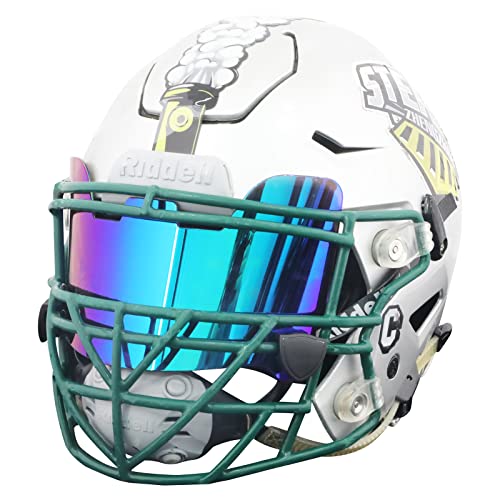 Tinted Football Visor, Football Helmet Visor for Adults&Youth with Clips, Easy Install Visor for Football Helmet Protection Gear